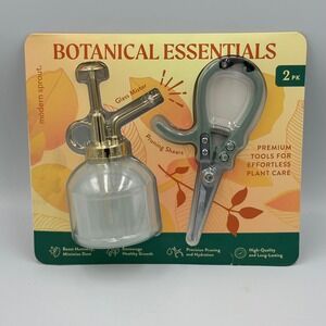 Modern Sprout Botanical Essentials Glass Plant Mister Pruning Shears 2 Piece NIB